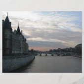 Stylish Flyer met prachtige zonsondergang in Parij (Achterkant)