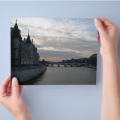 Stylish Flyer met prachtige zonsondergang in Parij (Hand)