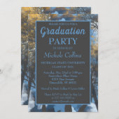 Stylish Forest Sunset Party Invitation Kaart (Voorkant / Achterkant)