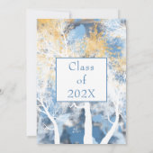 Stylish Forest Sunset Party Invitation Kaart (Achterkant)