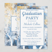 Stylish Forest Sunset Party Invitation Kaart (Voorkant / Achterkant)