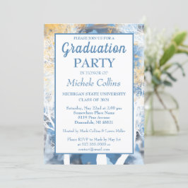 Stylish Forest Sunset Party Invitation Kaart