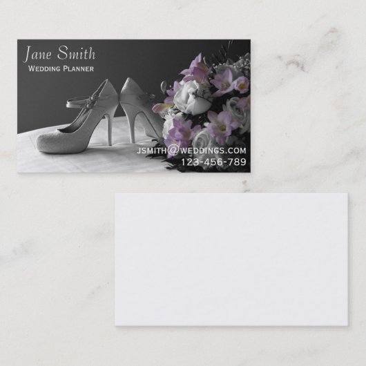 Stylish freelance bruiloft planner bruiloft visitekaartje (Voorkant / Achterkant)
