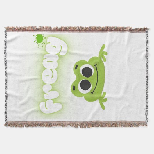 stylish frog themed home blanket deken (Voorkant)