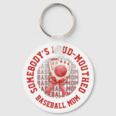 Stylish Fun LOUD-MOUTHED BASEBALL MOM Sleutelhanger (Achterkant)