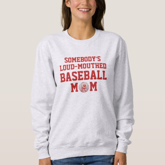 Stylish Fun LOUD-MOUTHED BASEBALL MOM Trui (Voorkant)