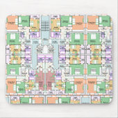 Stylish & Functional Blueprint Muismat (Voorkant)