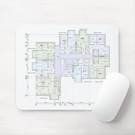 Stylish & Functional Blueprint Muismat (Met muis)