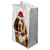 Stylish Funny Basset Hound Lover Kerstmis Klein Cadeauzakje (Achterkant Gekanteld)