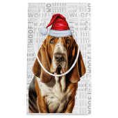 Stylish Funny Basset Hound Lover Kerstmis Klein Cadeauzakje (Voorkant)