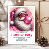 Stylish Funny Santa Sunglasses Christmas Invites Kaart
