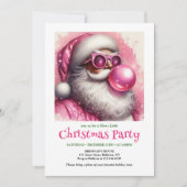 Stylish Funny Santa Sunglasses Christmas Invites Kaart (Voorkant)