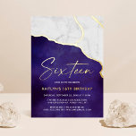 Stylish Geoed Marble 16th Birthday Real Folie Uitnodiging<br><div class="desc">Viel in stijl met deze leuke en trendy echte folie drukte op 16e verjaardag uitnodigingen. Het ontwerp is gemakkelijk te personaliseren en uw gasten zullen enthousiast zijn wanneer zij deze stijlvolle uitnodigingen ontvangen.</div>