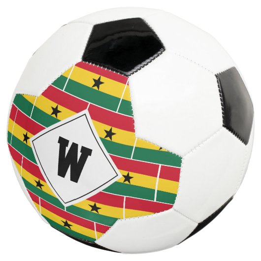 Stylish GHANA FLAG Monogram Voetbal (Drie kwart)
