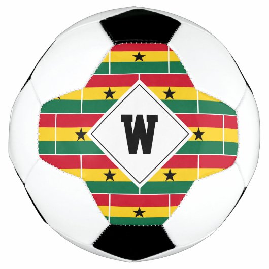Stylish GHANA FLAG Monogram Voetbal (Voorkant)