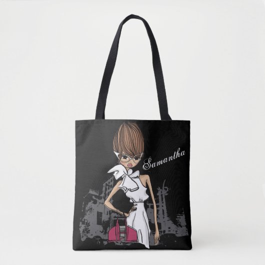 Stylish Girl Canvas tas (Voorkant)
