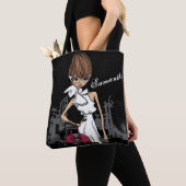 Stylish Girl Canvas tas (Dichtbij)