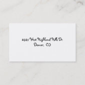 Stylish Girl's Enclosure card Contactkaartje (Achterkant)