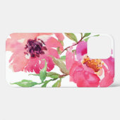Stylish Girly Pink Waterverf Floral Pattern Case-Mate iPhone Case (Achterkant (horizontaal))