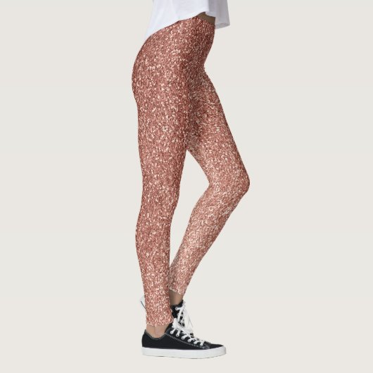 Stylish Girly Roos Gold Glitter Leggings (Rechts)