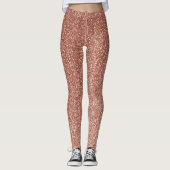 Stylish Girly Roos Gold Glitter Leggings (Voorkant)