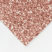 Stylish Girly Roos Gold Glitter Leopard Monogram Fleece Deken (Hoek)