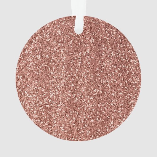 Stylish Girly Roos Gold Glitter Leopard Monogram Ornament (achterkant)