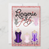 Stylish Glitzy Bachelorette Lingerie Party Kaart (Voorkant)