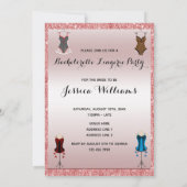 Stylish Glitzy Bachelorette Lingerie Party Kaart (Achterkant)