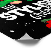 Stylish Gnome Red Buffalo Plaid Matching Family Ch Poster (Hoek)