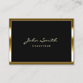 Stylish Gold Border Chauffeur Chubby Visitekaartje (Voorkant)