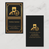 Stylish Gold Border Lijst Chauffeur Private Driver Visitekaartje (Voorkant / Achterkant)