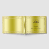 Stylish Gold Confetti 50th Golden Wedding Gastenboek (Volledig)