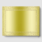 Stylish Gold Confetti 50th Golden Wedding Gastenboek (Achterkant)