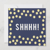Stylish Gold Confetti Surprise Birthday Party Kaart (Achterkant)