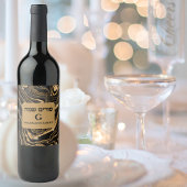 Stylish Gold Custom Jewish Hebrew Purim Party Wijn Etiket