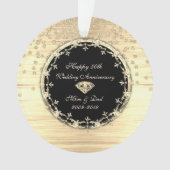 Stylish Gold Diamonds 50th Wedding Jubileum Ornament (voorkant)