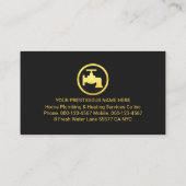 Stylish Gold Faucet Piping Frame Visitekaartje (Achterkant)