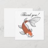 Stylish Gold Fish Motif Personalized Bedankkaart (Voorkant / Achterkant)