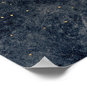 Stylish Gold floral mandala en confetti Poster (Hoek)