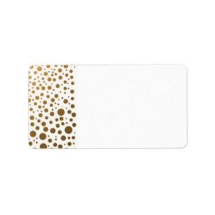Stylish Gold Foil Confetti Stippen Etiket