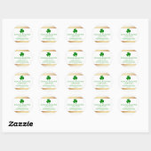 Stylish Gold Foil St. Patrick's 1e verjaardag Favo Ronde Sticker (Vel)
