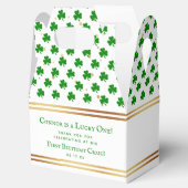 Stylish Gold Foil St. Patrick's Day 1st Birthday Bedankdoosjes (Geopend)