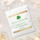 Stylish Gold Foil St. Patrick's Day 1st Birthday Bedankzakje (Geknipt)