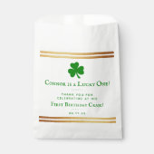 Stylish Gold Foil St. Patrick's Day 1st Birthday Bedankzakje (Voorkant)