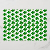 Stylish Gold Foil St. Patrick's Day 1st Birthday Folie Uitnodiging (Achterkant)