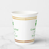 Stylish Gold Foil St. Patrick's Day 1st Birthday Papieren Bekers (Rechts)