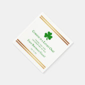 Stylish Gold Foil St. Patrick's Day 1st Birthday Servet (Hoek)