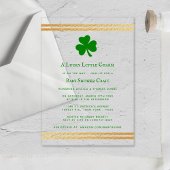 Stylish Gold Foil St. Patrick's Day Baby shower Acryl Uitnodigingen