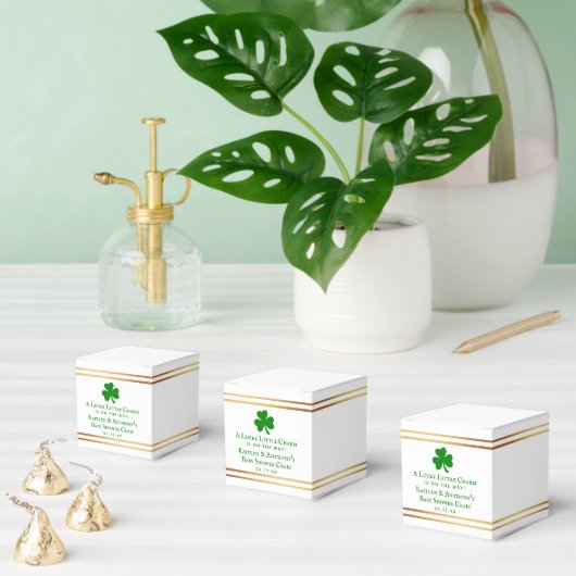 Stylish Gold Foil St. Patrick's Day Baby shower Bedankdoosjes (Meervoudige)